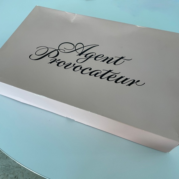 Agent Provocateur Soiree Black Leather Swarovski Cosima Bra Corset Panty Vintage - Picture 12 of 15